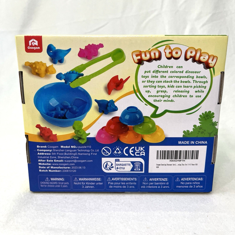 Coogam Dinos Color Counting Sorting Matching Pattern Toy - Math Manipulative gallery