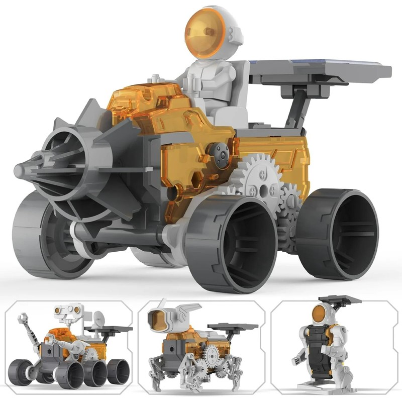 Solar Power Robots Set,Featuring Solar, Saltwater & Electrical Energy Experiment