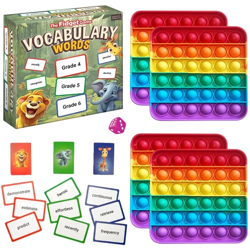 Engaging Vocabulary Words Flashcard Set with Learning Guide for 4th-6th Graders