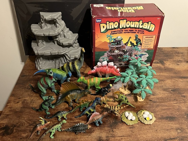 Dino Mountain Play set From Toys to Grow On Complete Dinosaurs