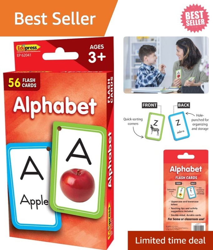 Interactive Double-Sided Alphabet Flash Cards – Perfect for Language Development