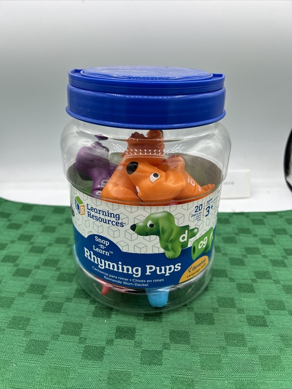 Rhyming Pups Learning Resources Snap-N-Learn Toy 20 Pcs