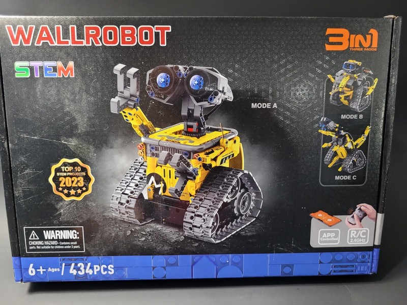 5-in-1 Wallrobot Stem Kit (435pcs) Remote Control Buildable Robot – NEW