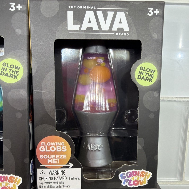 Schylling Lava Squish N Flow Squishy NeeDoh Glow In The Dark Lava Lamp NEW gallery