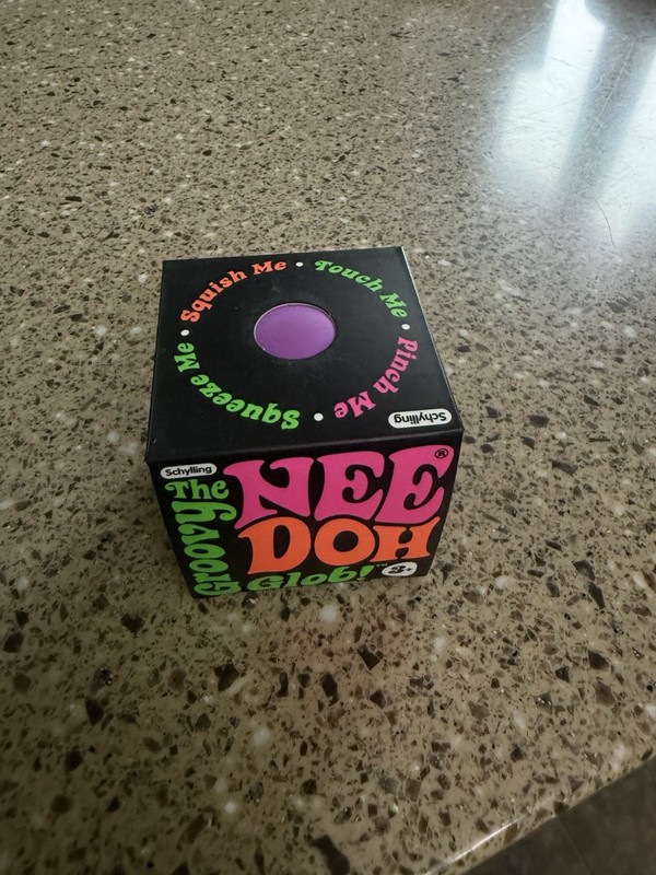 Schylling Nee Doh Groovy Glob Tactile Squeeze Toy Purple Ages 8 & Up