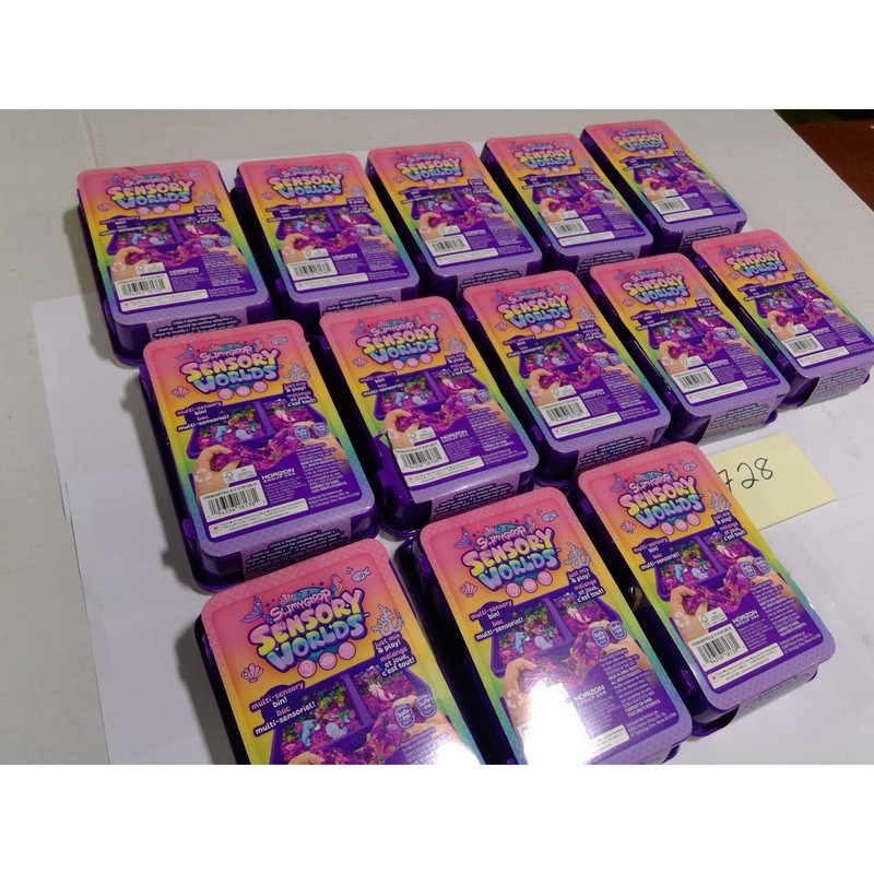 SlimyGloop Sensory Worlds Mermaid Multi-Sensory Bin Kids Purple NEW Lot of 13 gallery