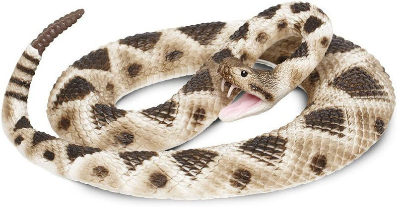 Eastern Diamondback Rattlesnake Figurine – Realistic 40″ Model Figure – Educatio