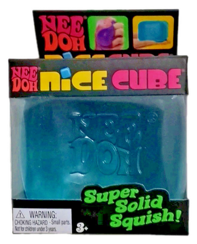 Nee Doh Nice Cube Viral Squish Cube Sensory Squeeze Toys 1 Large New Color Teal