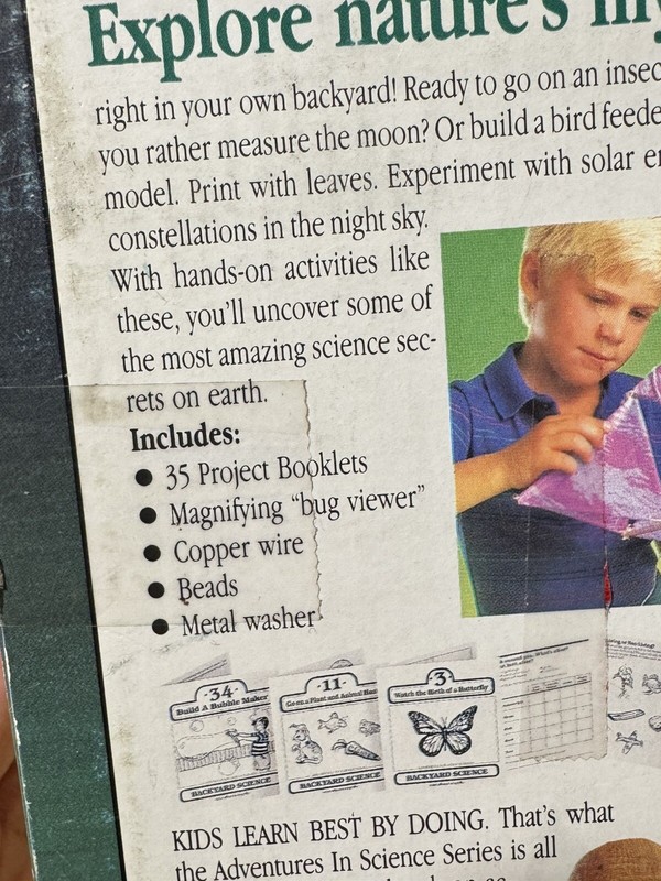 Vintage 1988 Adventure In Science Backyard Science 35 Projects gallery