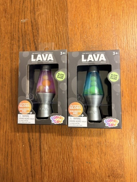 Schylling LAVA Squish N Flow NeeDoh LAVA Lamp Toy Glow in the Dark NEW 2 Pack