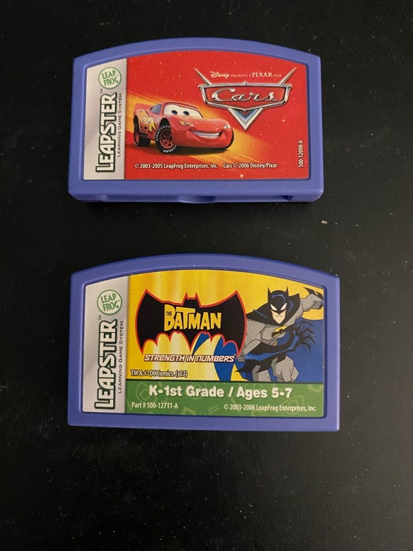 Lot of 2 Leap Frog Leapster Games Batman & Disney’s Pixar Cars