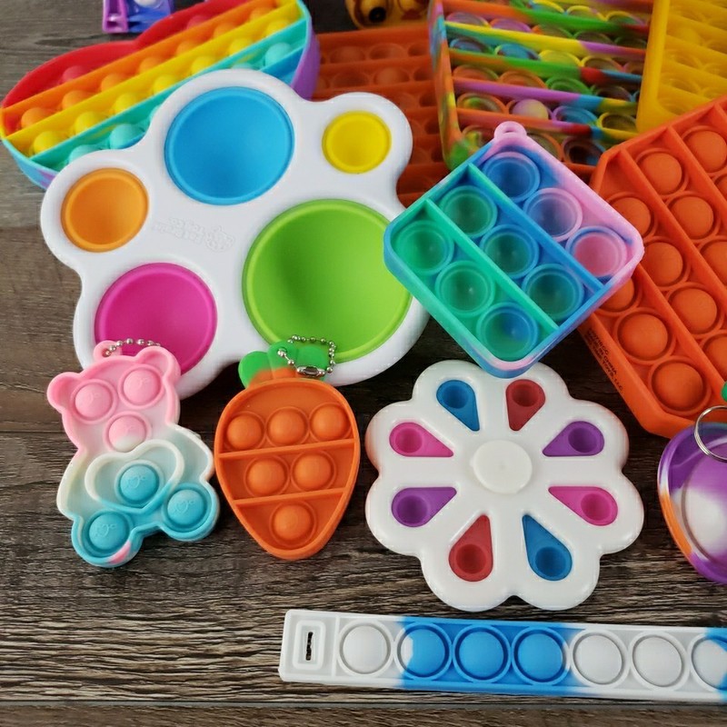 Fidget Toys Poppet Poppit Bundle 20 Unicorn Cupcake Fat Brain Key Chain gallery
