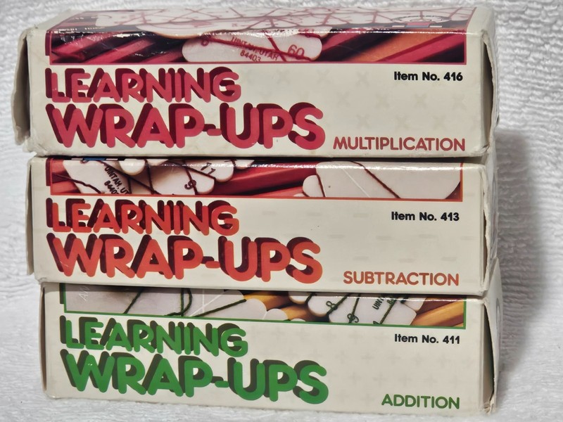 LEARNING WRAP-UPS DISCOVERY TOYS 1984 ADDITION / SUBTRACTION / MULTIPLICATION