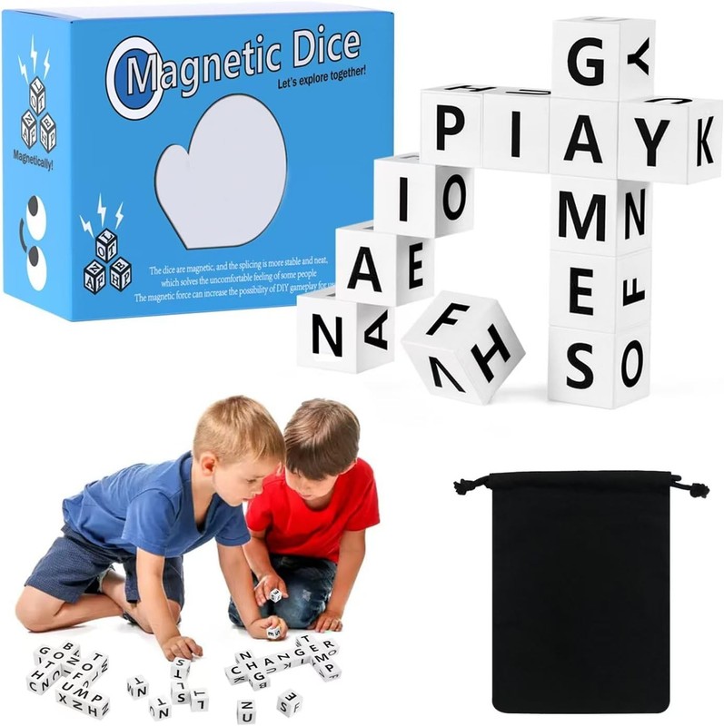 The Crossword Solitaire Game Set Letter Tiles 12 Dice Word Puzzle Game