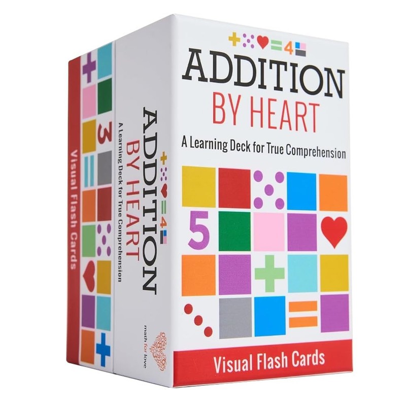 Addition by Heart Visual Flash Cards – a Colorful Learning Deck for True Comp…