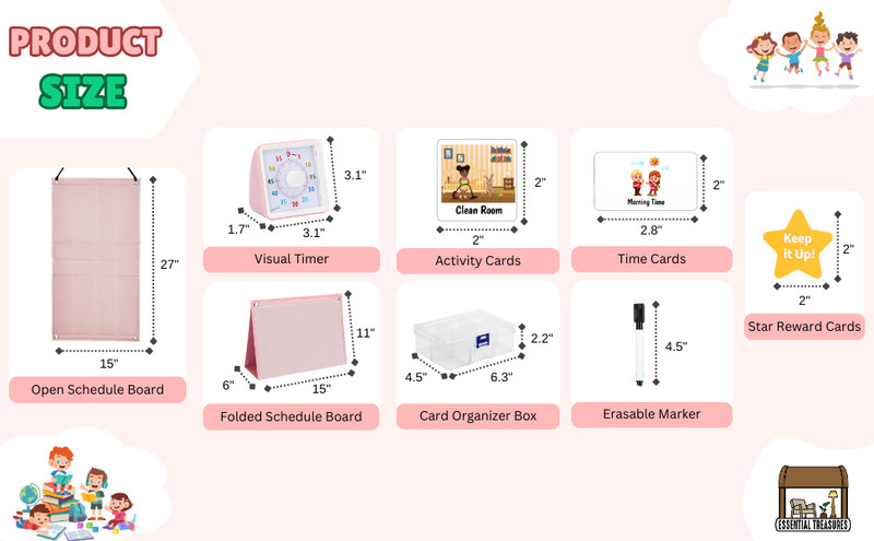 Visual Schedule for Kids & Visual Timer Reward Chart for Kids Autism Sensory Toy gallery