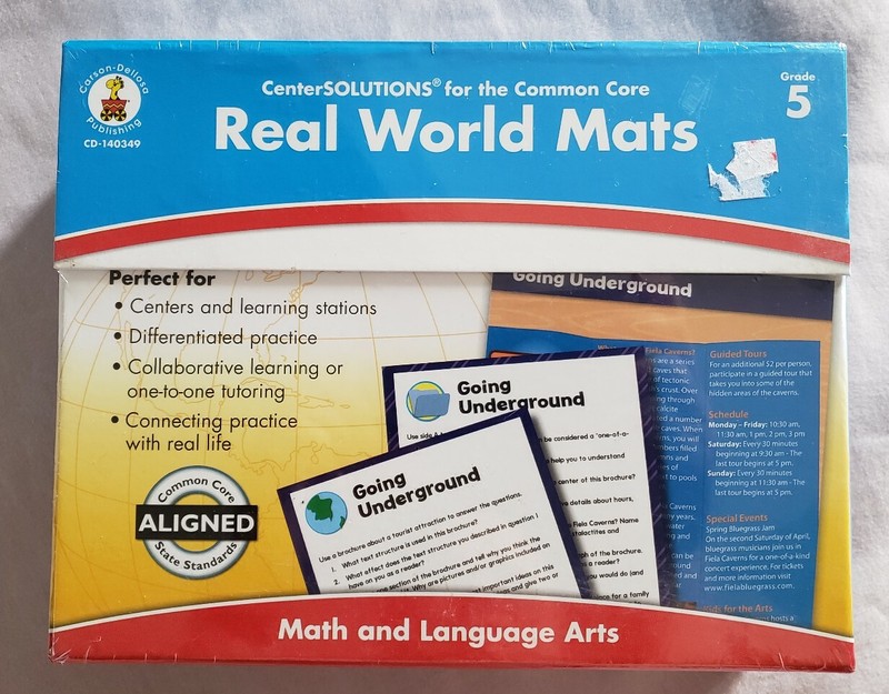 Real World Mats – Grade 5 Math and Language Arts NEW Common Core