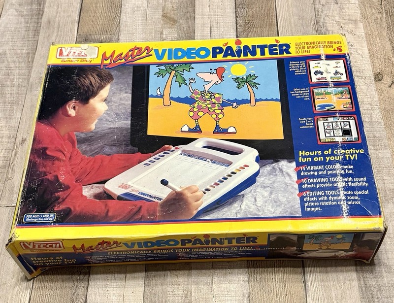 Vintage VTech Master Video Painter In Box Stylus Cord Manual Very Nice gallery