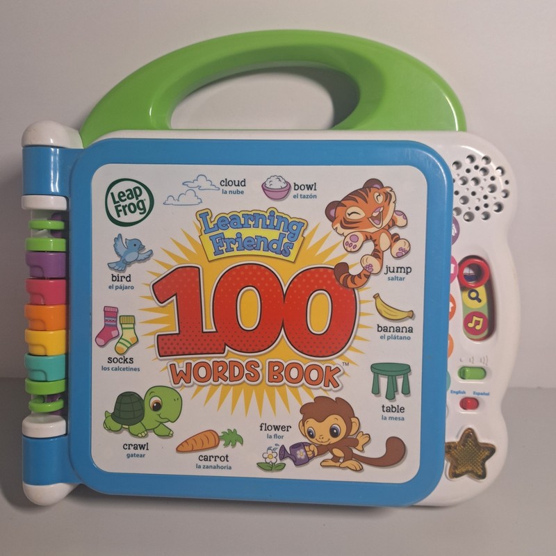 LeapFrog 100 WORDS Book Learn/Teach ABC Animals Music Baby Toddler Kids Toy