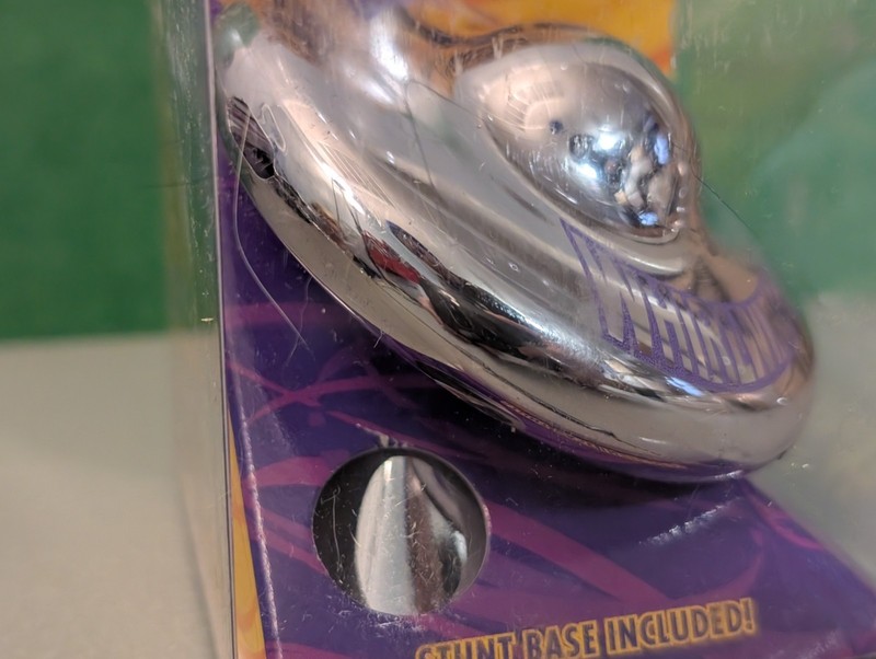 Uncle Milton Whirl Wind Silver Reflective Gyro-Top - Vtg Air Powered Gyroscope gallery