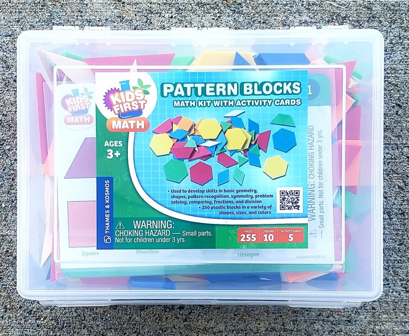 Kids First Math Pattern Blocks Educational Colorful Mix