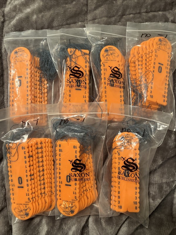 Lot Of 7 SAXON MATH 2 Subtraction Learning Wrap-Ups Keys Set 0-9 Orange *missing