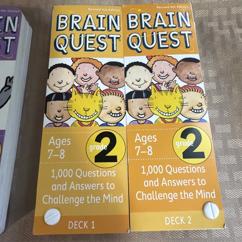 Brainquest Lot Kids Learning Cards Ages 2-7 & Up 6 Sets (12 Cards) gallery