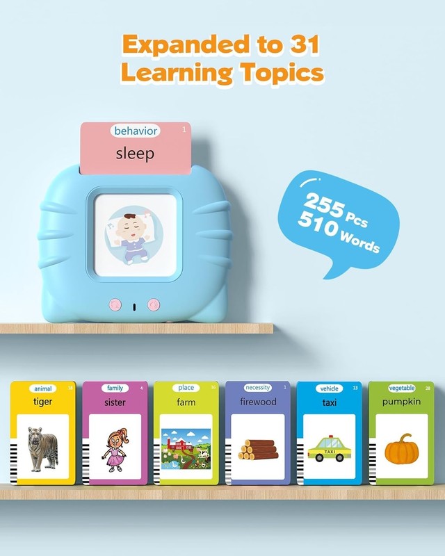 Interactive 510 Words Educational Flashcards for Toddlers – 31 Themes Included gallery