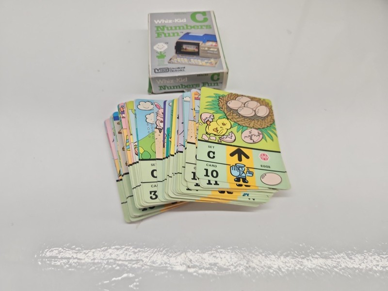 Vintage V-Tech Whiz Kid NUMBERS FUN Series C Cards Pre-owned ( Cards Only)