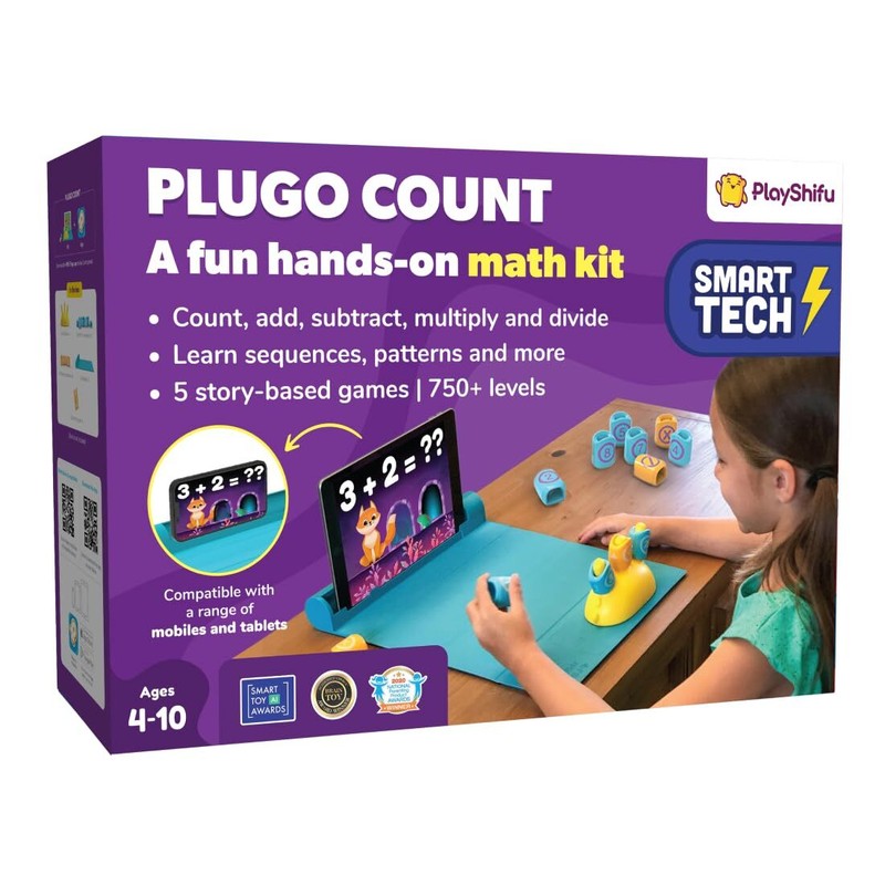 PlayShifu Plugo Count Kit + App Educational Math Toy for Kids Age 4 to 8 5 I…