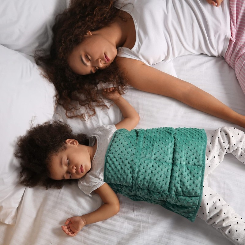 Weighted Lap Pad for Kids (Cars) 5lbs Cotton Weighted Blanket with Beads, Green gallery