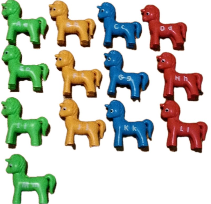 Coogam Unicorn Upper & Lower Case Letter Matching Game 13pc. 2 Sided Montessori