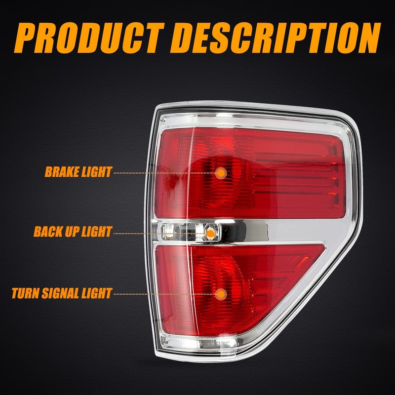 RANSOTO F150 Right Tail Light Compatible With Ford F-150 2009 2010 2011 2012 201 gallery