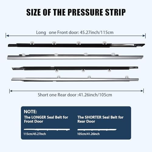 Window Molding Trim for Honda Accord 2008-2012,4-Door Sedan,Chrome Outside Door gallery