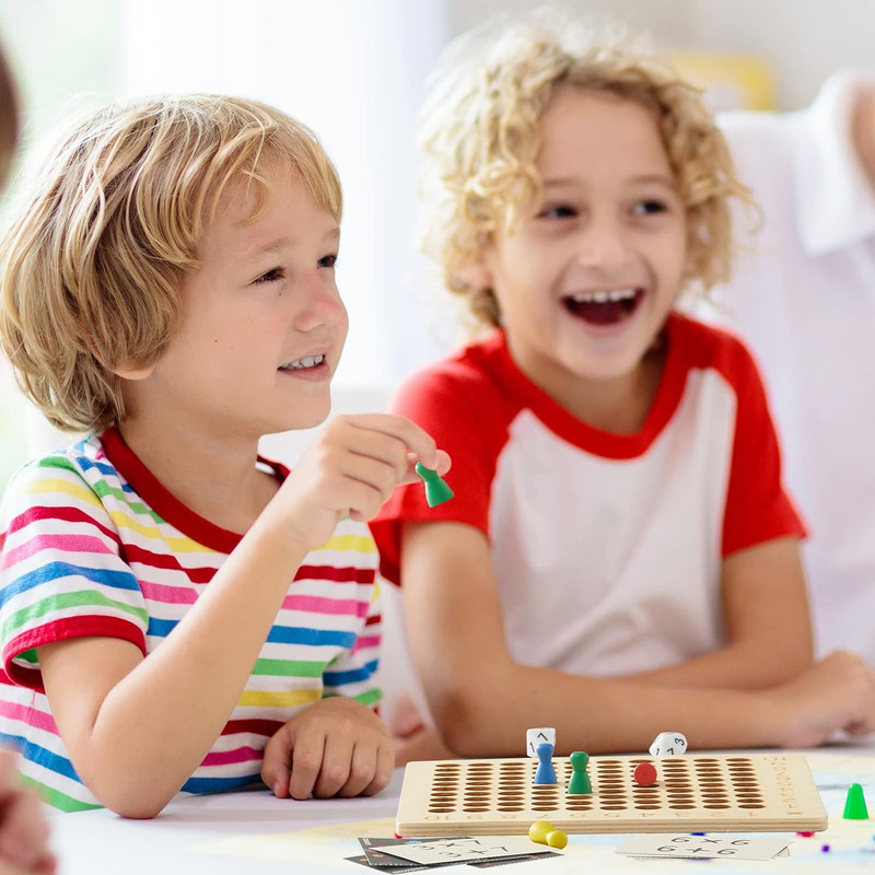 2 in 1 Wooden Montessori Multiplication Addition Board Game Montessori Toy Educa gallery