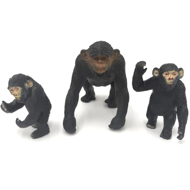 VTG Monkey Chimp Panda Figurine Lot Safari Zoo Animal Toys 7pc gallery