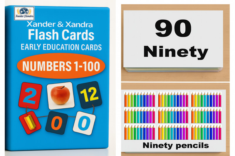 Numbers 1–100 Flash Cards – Durable, Waterproof Learning Cards for Kids