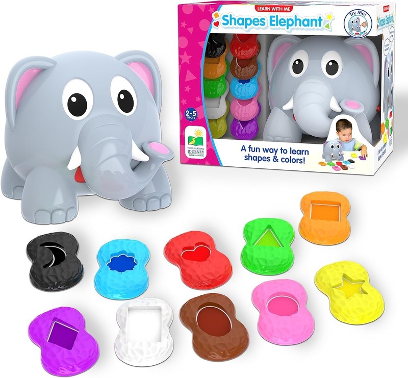 The Learning Journey Learn with Me – Shapes Elephant – Color & Shapes Teaching