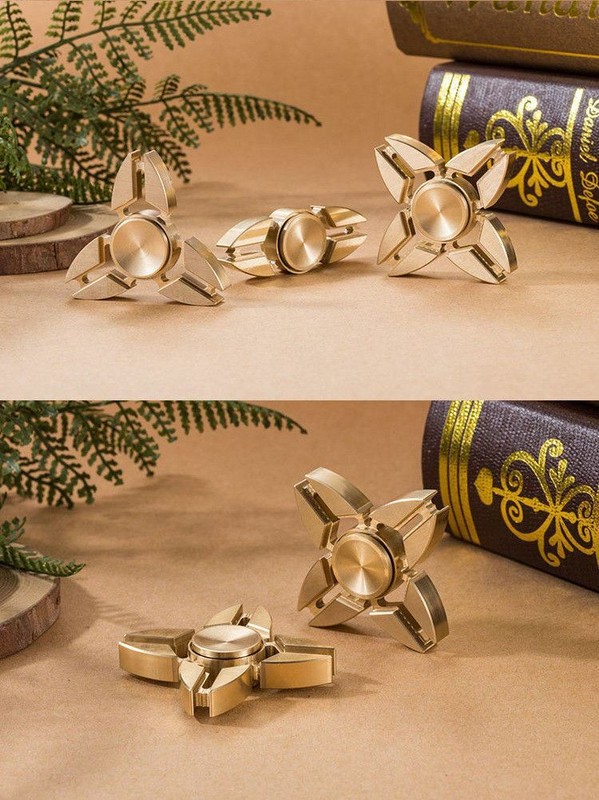 Brass/alloy Fidget Hand Spinner Finger Gyro Toy EDC Focus Stress Reliever Autism