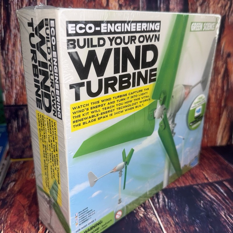 Eco-Engineering Build Your Own Wind Turbine Set Green Science NEW Sealed gallery