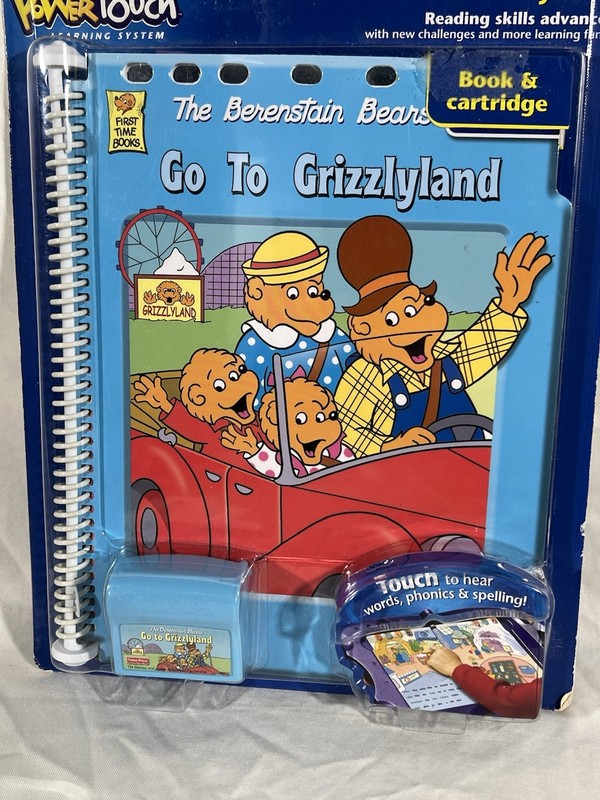 Fisher Price BERENSTAIN BEARS Go To Grizzlyland POWERTOUCH Learning Books Sealed gallery