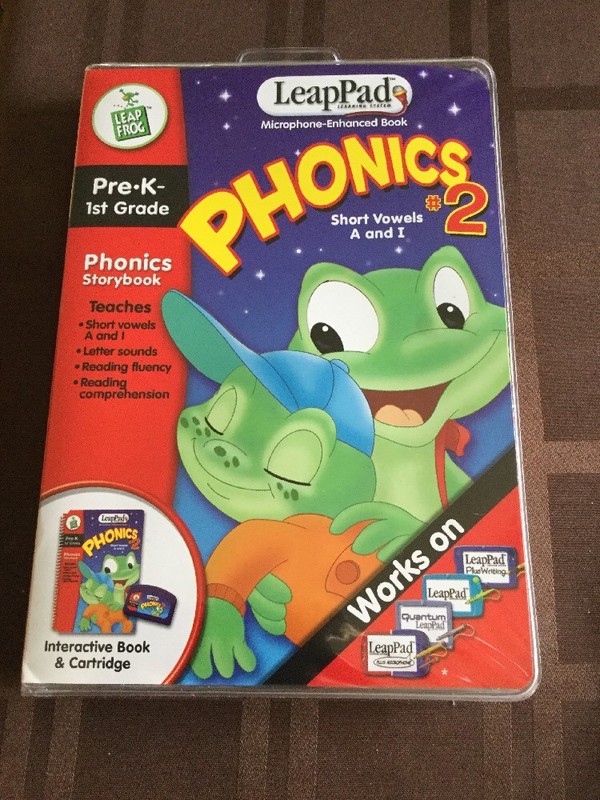 LEAP FROG LeapPad Learning center Pre-K 1st Grade Phonics #2 Short Vowels A & I