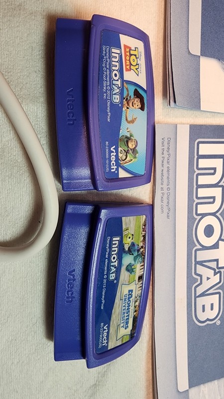 Lot Of 2 Vtech Innotab Games Toy Story and Monsters University, Untested, Cable gallery