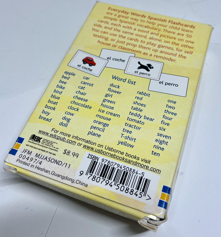 Usborne Spanish Flashcards - 50 Cards Learning Language Everyday Spanish Words gallery