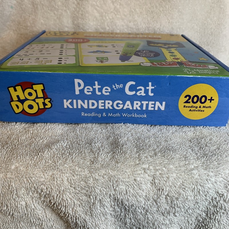 Hot Dots Pete the Cat Kindergarten Reading & Math Workbook Ages 5+ - NEW gallery