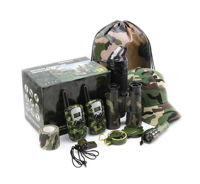CEREM Outdoor Adventure Kit for Kids – Premium Camouflage Camping Gear wit
