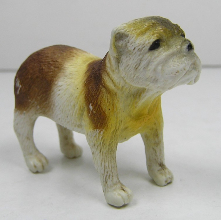 Safari Bulldog Dog 1.5″ Long Plastic Animal Toy Figure China