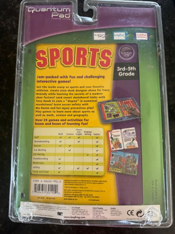 2003 Quantum Pad -LeapPad Plus Writing -SPORTS EDITION -3RD-5TH GRADE- NEW gallery