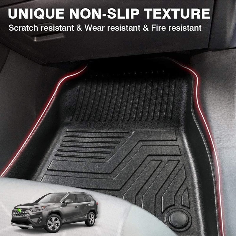 Floor Mats for 2019-2024 2025 Toyota RAV4 Accessories All Weather Floor Liner 3D gallery