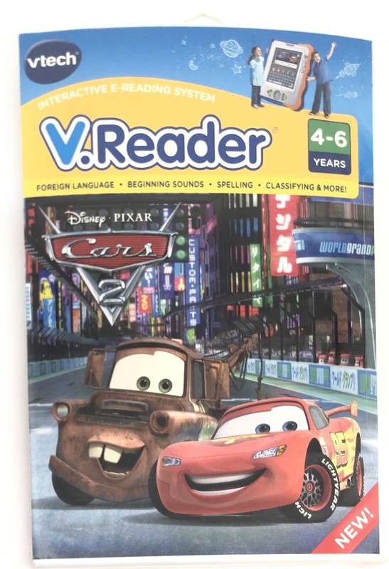 Vtech V Reader Disney Pixar Cars Game Cartridge Ages 4 6 years old New Sealed